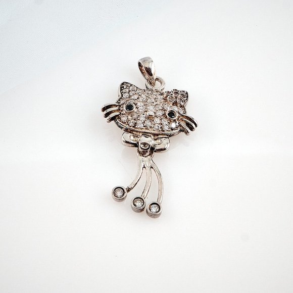 Hello Kitty Cat Charm, Sterling Silver, Vintage Charm - Picture 4 of 9